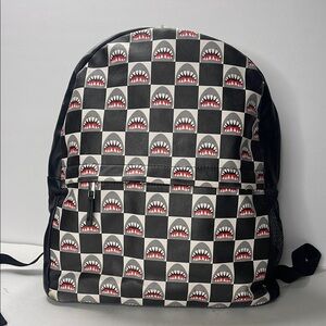 Stylish Black and White Checkerboard Backpack
